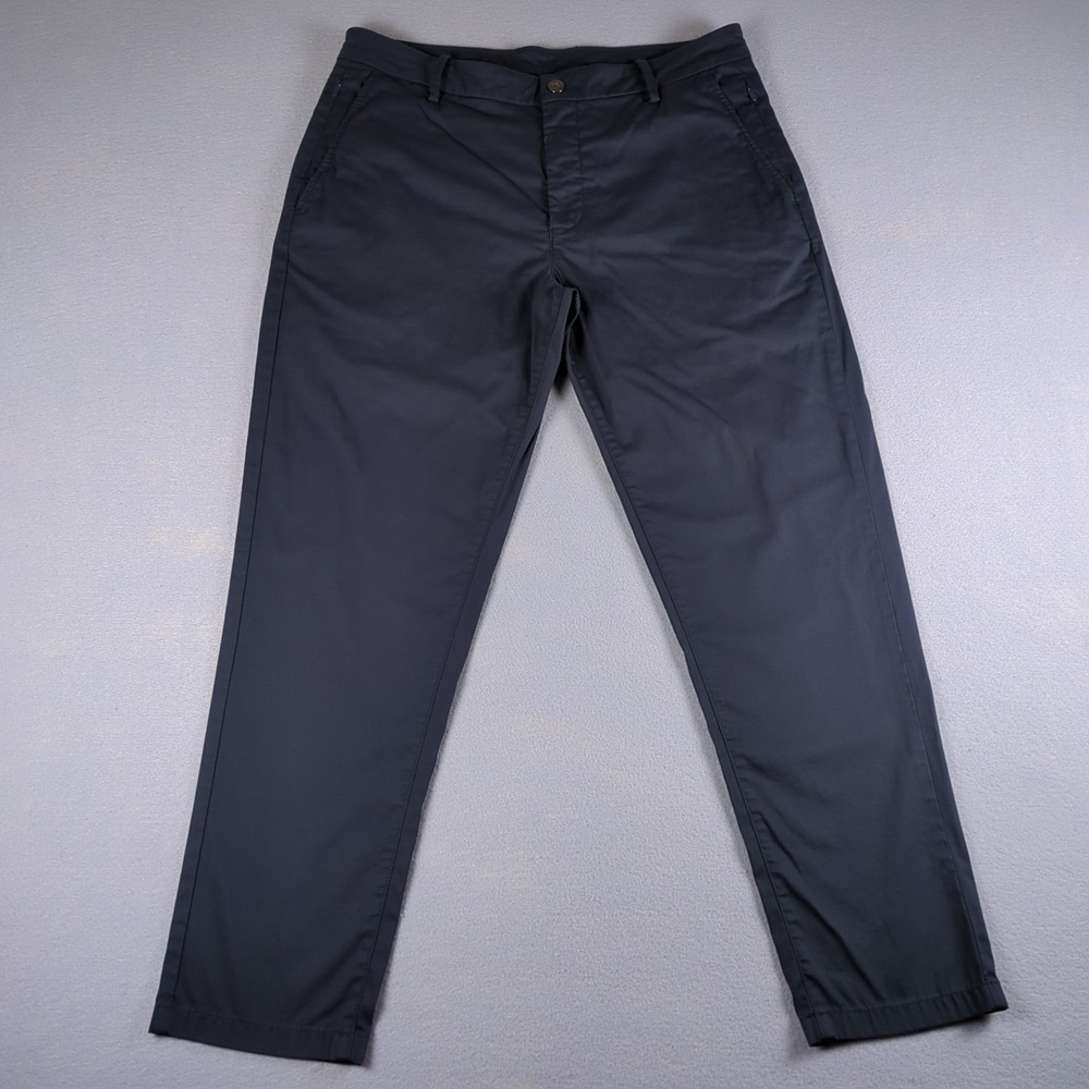 Birddogs Khakis Pants Mens 34x28 Blue Liner Stretch Slim Fit Zip Pockets Casual